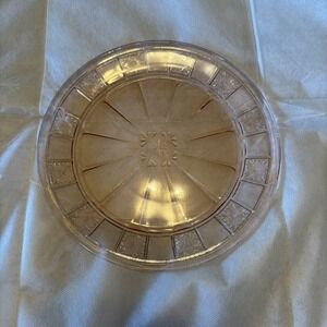 JEANNETTE GLASS CO. DORIC PINK 9" DIAMETER Depression glass DINNER PLATE!